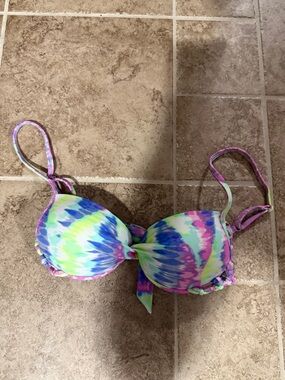 Colorful Tie-Dye Padded Bikini Top